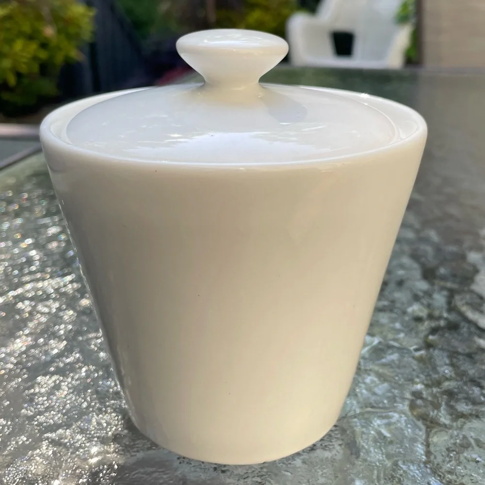 Corelle coordinates vintage stoneware sugar bowl 5” high rare excellent cond